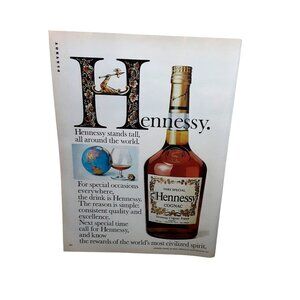 980s Hennessy Cognac Ad Vintage Print | Elegant VS Liquor Poster
